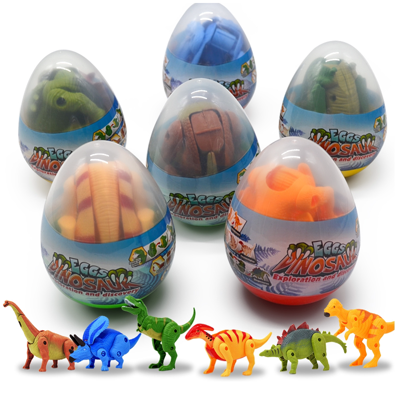 Large dinosaur egg toy deformed egg assembled joint movable hatch funny egg little boy simulation animal model