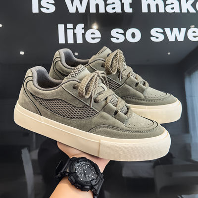 Men's shoes 2026 Summer New style Teen American sporty Casual military green skateboard shoes, low-top shoes, men's bread shoes