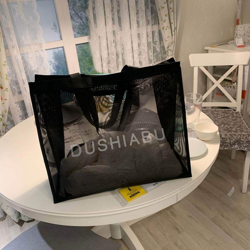 Mommy Bag Large Multifunction Large Capacity Mother & Baby Bag Single Shoulder Bag Mesh Yarn Transparent Beach Bag Fitness Bag shopping bag