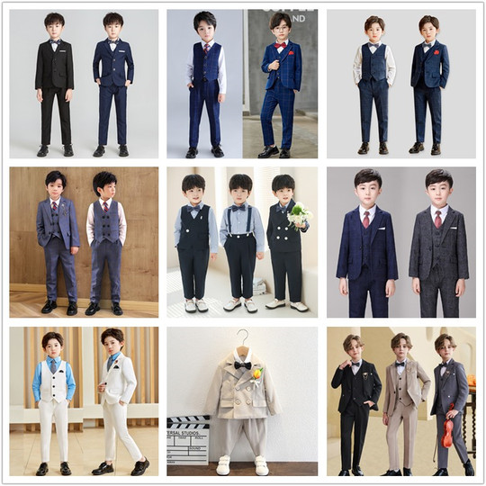 出租儿童西装套装走秀男童礼服租赁演出服小西装主持钢琴钢琴礼服