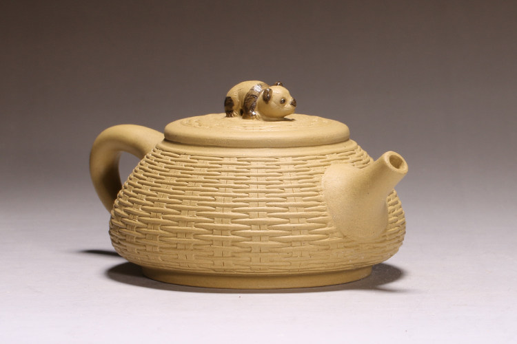 紫砂壷 宜興 竹筐壺 泡茶壺 茶器 Yixing Terracotta Teapot Kettle