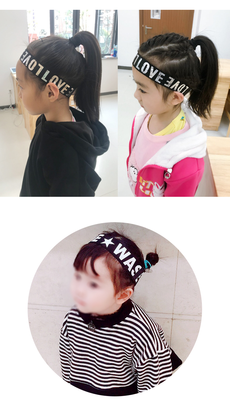 Hàn Quốc trẻ em bé gái thủy triều hip-hop cô gái cậu bé thể thao headband tóc bé gái cô bé mồ hôi headband phụ kiện tóc cao cấp