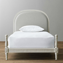 French childrens bed girl princess bed solid wood bed single bed American light luxury log European 1 2 meters small apartment