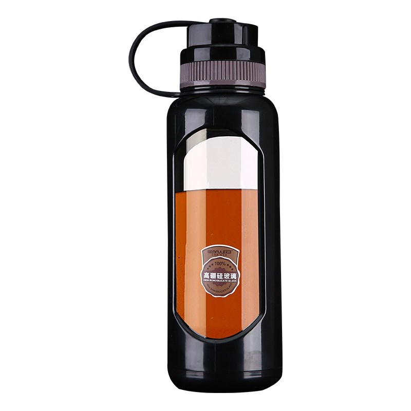 The large glass plastic glass hot resistant to travel and sports men and women make tea cup 10 portable water cup.
