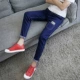 Mùa thu đen 9 điểm quần jeans nam Phiên bản Hàn Quốc của quần lọt khe quần thủy triều nam thường co giãn 9 điểm quần nam quần áo thể thao nam