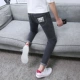 Mùa hè đen kéo dài chín điểm quần jeans nam Phiên bản Hàn Quốc của quần lọt khe xu hướng quần áo nam 9 điểm quần nam - Quần jean quần jean nam đẹp