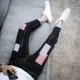 Mùa hè đen kéo dài chín điểm quần jeans nam phiên bản Hàn Quốc của quần tu luyện 9 điểm chân quần thủy triều nam mỏng phần quần nam - Quần jean áo nam đẹp