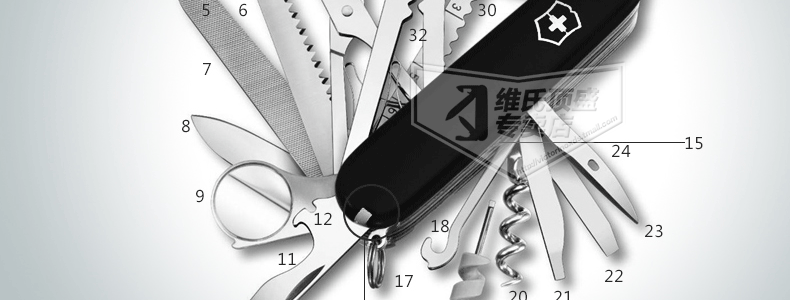 Victorinox Swiss Army Knife 91MM Swiss Knife 1.6795.3 công cụ gấp đa chức năng ngoài trời Bản gốc xác thực dụng cụ đa năng Victorinox