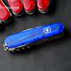 ດັ້ງເດີມ Victorinox Swiss Army Knife 91mm (Blue Transparent) 1.3713.T2 Multifunctional Folding Swiss Knife