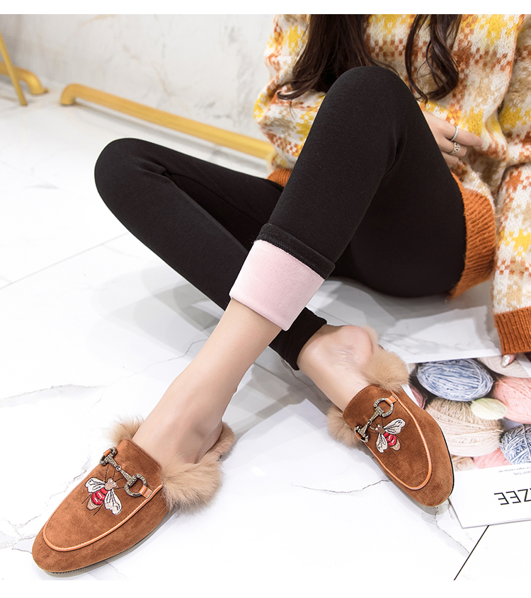 Quần bà bầu mùa đông cộng với quần legging nhung dày cho mẹ mùa đông 2018 mới mặc quần nâng bụng mùa thu và quần mùa đông quần lót bầu