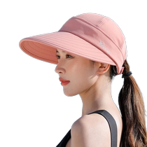 2024 new sun hat children summer bicycling without turning up sports big along sun hat empty top sunscreen duck tongue beach