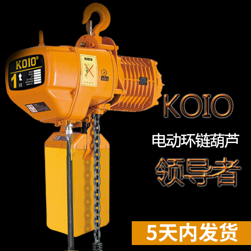 KOIO ring chain electric crane 0 5T1 ton 2T3380V 4m 6m fixed ghost head chain type lifting crane