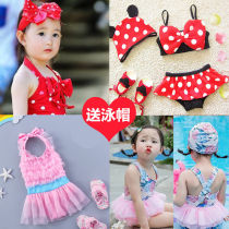 Girl 2021 new tennis red children swimsuit ruby back cute princess baby holiday swimsuit bikini