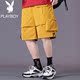 Quần soóc dùng hàng Playboy mùa hè của nam giới loose-fitting ins sóng màu năm điểm quần nam bãi biển mặc quần