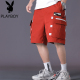 Playboy màu gradient bảo hộ lao động đầy màu sắc quần short bé trai laze ins phản chiếu thương hiệu thủy triều lỏng giản dị quần năm điểm