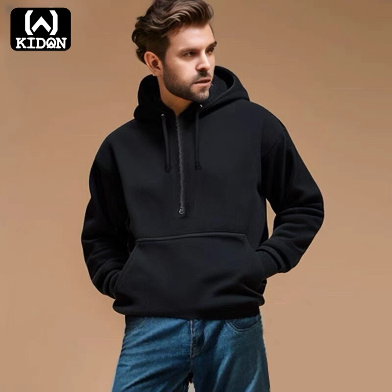 Kidon Seven Shield Spike Tactical Fleece Warm Hooded Sweatshirt Autumn and Winter Commuter Retro Pullover Jacket