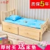 Mở rộng giường khâu giường trẻ em tùy chỉnh giường bé trai với lan can giường đơn gỗ rắn giường mở rộng khâu thêm giường chính tả giường - Giường