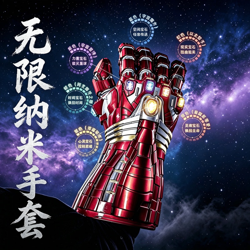 Hcmy Avengers 4 Iron Man Nano Infinity Gauntlet Hulk Version 1:1 Full Metal Wearable Thanos Endgame Snap