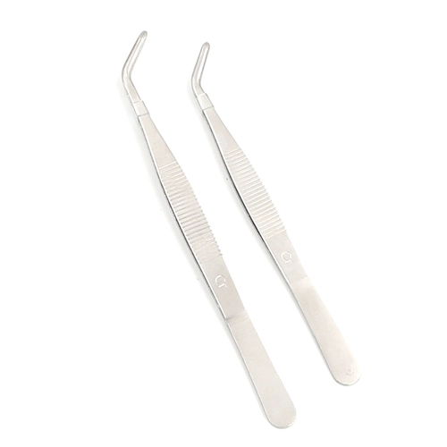 Длинный закаленный большой пинцет из нержавеющей стали для многоразового использования, увеличенная толщина