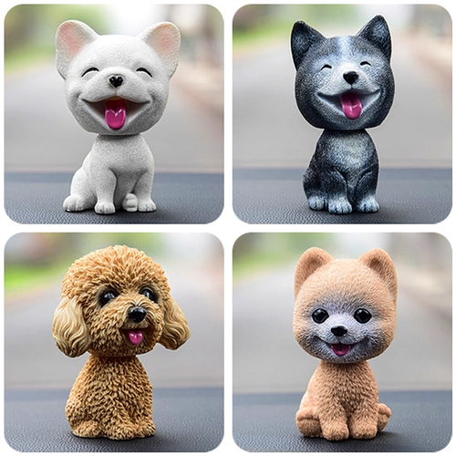 Моделирование собаки-пупса, автомобильные украшения, милая кукла, центральная консоль, креативные аксессуары для интерьера автомобиля, декоративные принадлежности