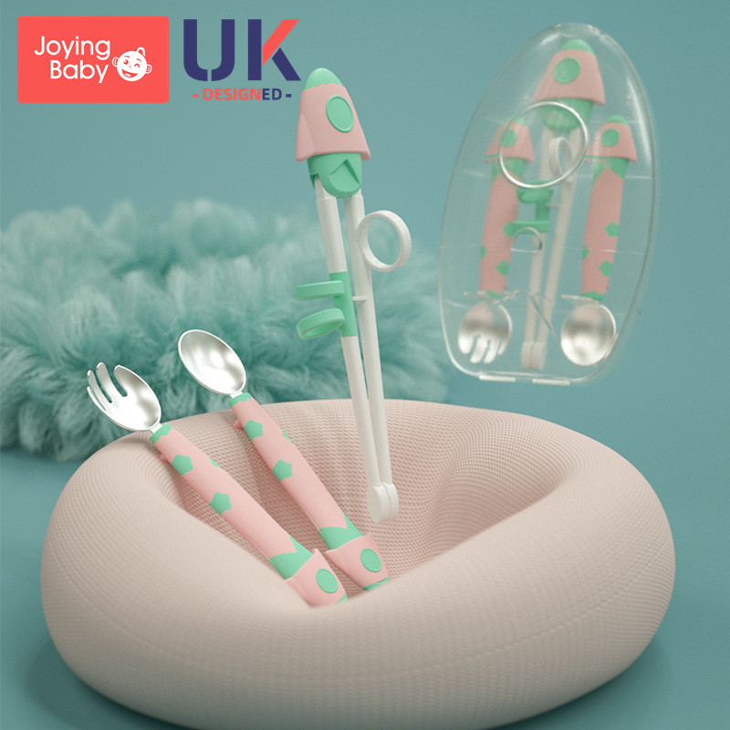 Children learn chopsticks training chopstick children Home 3 years 2 Men and women One-two-two spoon Deputy food cutlery sets