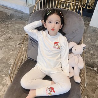 女宝纯棉秋衣秋裤婴儿分体套装男宝秋衣秋裤无骨女童春秋款家居服