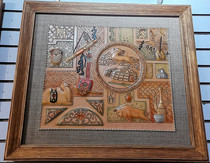 Mongolian handicrafts art decorative paintings Mongolian cowhide paintings handmade leather carvings Mongolian impressions