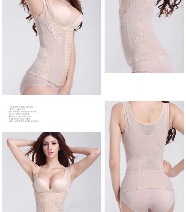 Phiên bản nâng cấp mỏng của khóa sáu hàng bụng eo trở lại giảm béo phù hợp với corset corset corset đồ lót nhựa đồ lót xuất khẩu