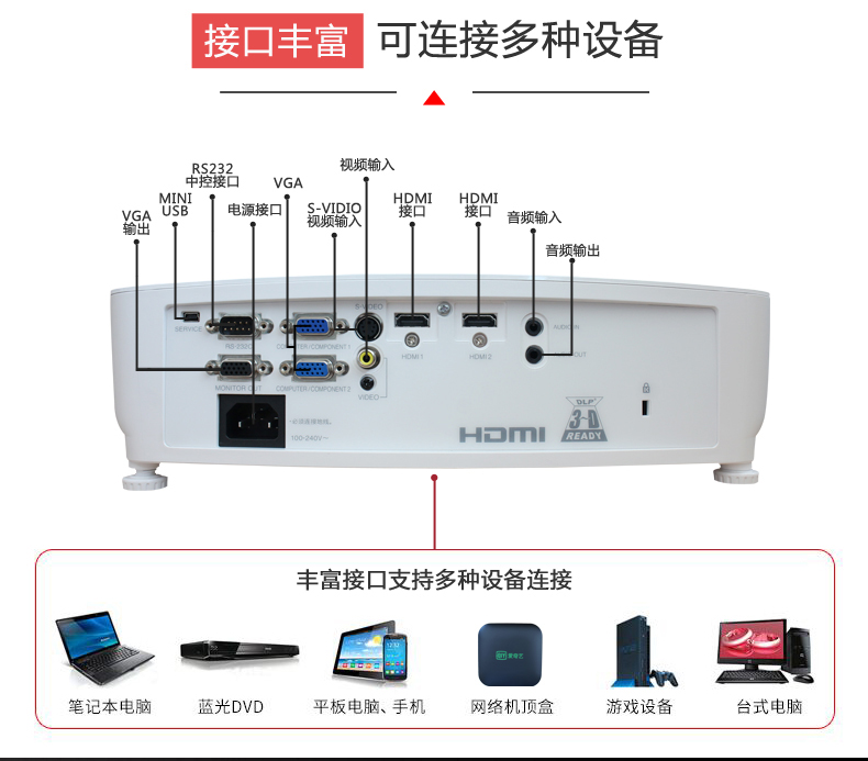 Máy chiếu gia đình Sharp SHARP XG-H350ZA Rạp hát tại nhà 3D Full HD Máy chiếu nổi bật 1080P - Máy chiếu