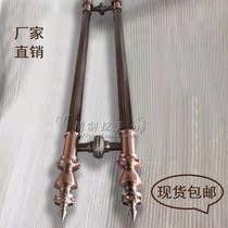 European-style glass gate handle modern hotel Big handle wooden door handle hand in hand store door handle spot