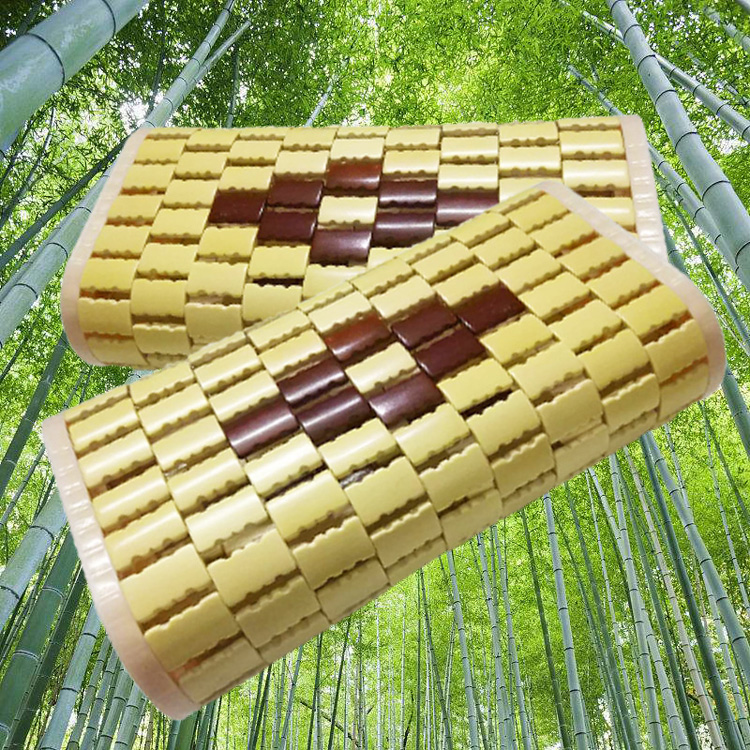 Mùa hè Tre Hollow Mát Gối Mahjong Gối Gối Tre Knit Hấp Thở Cổ Người Lớn Duy Nhất Gối Tre