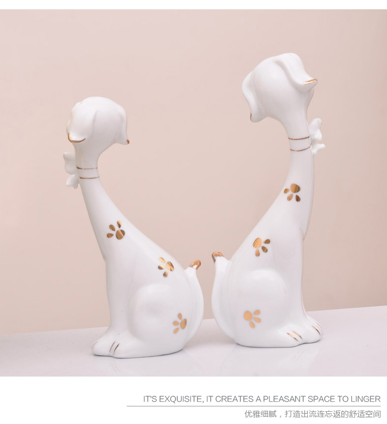 Creative I and contracted household act the role ofing is tasted furnishing articles express dog sitting room ark, ceramics decoration new home soft decoration