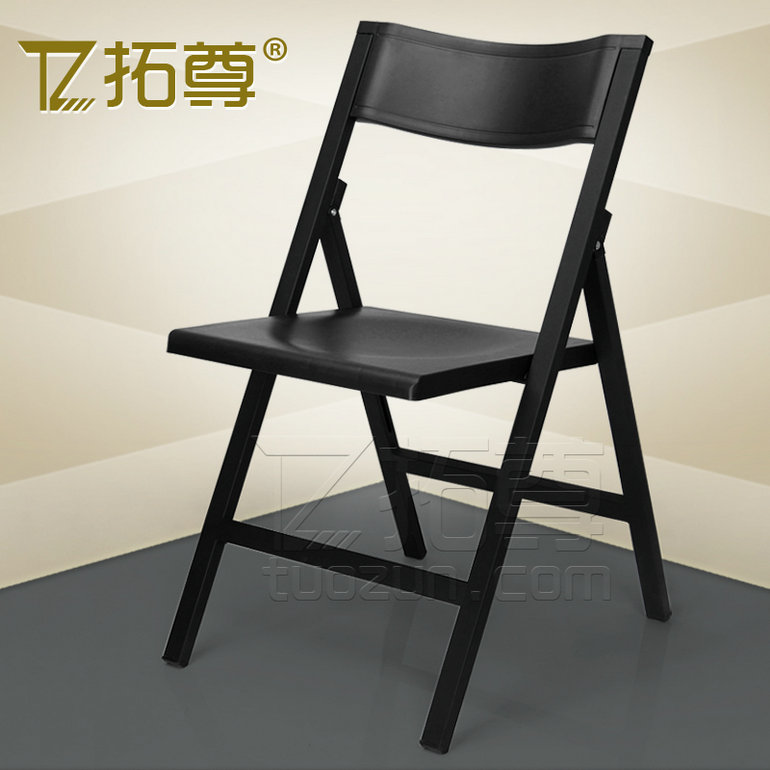 Turezun Export thickened Folding Chair Staff Training Chair Portable Office Meeting Chair Venue Leaning Back Chair Dining Chair