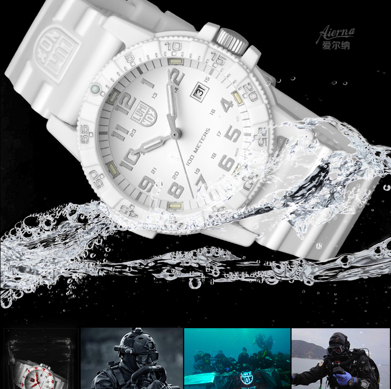 Đồng hồ nam luminox Thụy Sĩ đồng hồ nam và nữ đồng hồ Leimeno chống nước lặn đôi vợ chồng ngoài trời bảng 0327.wo - Giao tiếp / Điều hướng / Đồng hồ ngoài trời đồng hồ sr