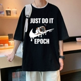 Трендовый мультяшный хлопковый космонавт, футболка с коротким рукавом