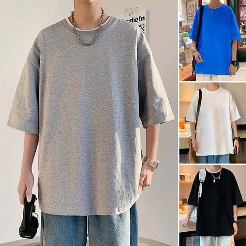 Tide, летняя хлопковая цветная футболка с коротким рукавом, круглый воротник