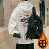 Tide, демисезонная толстовка с капюшоном, трендовые джинсы с начесом, куртка, оверсайз