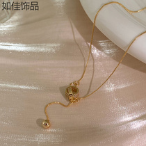 Light Extravagant Crowdring Necklace Necklace 2022 New Lady Autumn Winter 100 Hitch Minimalist Design Sensual Collarbone Chain New Accessories