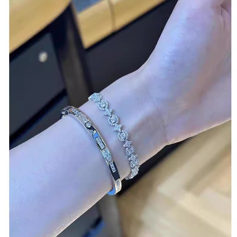 Black Warrior Morse Code Bracelet 2026 New Model for Men and Women, Couple Bracelet, High-Value Four-Pointed Star Full Diamond Bracelet Black Warrior Morse Code Bracelet 2026 New Model for Men and Women, Couple Bracelet, High-Value Four-Pointed Star Full Diamond Bracelet
