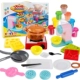 Trẻ em thợ làm tóc màu đất sét plasticine bóp tóc lắc âm thanh cắt tóc công cụ khuôn như da bùn pasta máy đồ chơi - Tự làm khuôn nướng