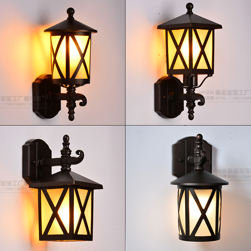 New Chinese outer wall lamp Waterproof modern retro wall lamp gate balcony lamp Garden lamp Outdoor wall lamp