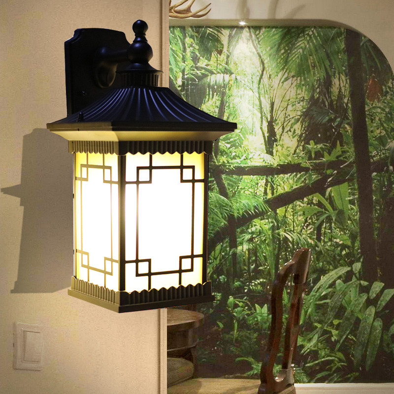 Chinese style new Chinese style outdoor waterproof wall lamp Villa hotel club front door lighting Corridor aisle balcony lamp