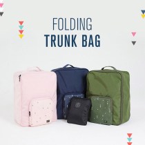 FANMILI TRAVEL FOLDING DOUBLE SHOULDER BAG WATERPROOF HAND CONTAINING BAG Sleeve Pull Rod Box Cashier Bag Student Backpack