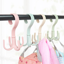 2020 new multifunctional wardrobe bag rotatable four claw adhesive hook hanger storage rack