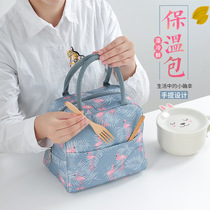 Aluminum foil insulation bag lunch bag cute fire strong handbag with rice handbag hand carrying waterproof lunch box bag insulation bag thick