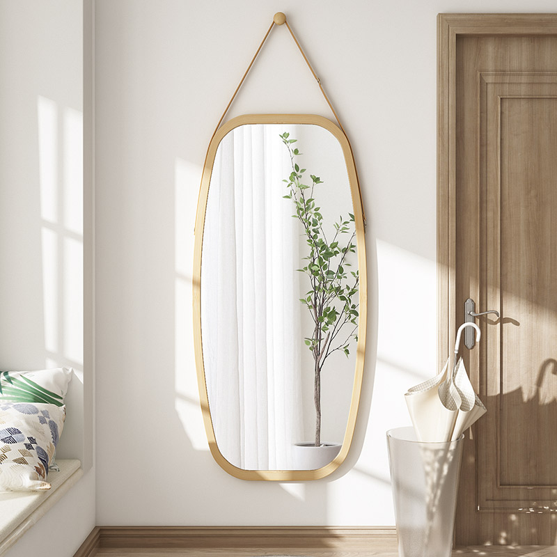 Full-length mirror wall-mounted home full-length mirror wall-mounted mirror wall-mounted net celebrity ins wind-mounted mirror porch bedroom full-length mirror