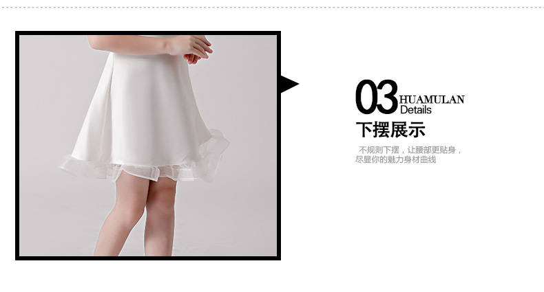Hoa cô gái ăn mặc một vai con trắng đàn piano trang phục cô gái máy chủ sàn catwalk buổi tối ăn mặc 2018 mới chân váy trẻ em
