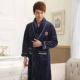 Cặp vợ chồng áo choàng flannel dày áo choàng nam và phụ nữ mùa thu và mùa đông san hô lông cừu đồ ngủ cotton dài tay suối nước nóng áo choàng ngủ nam nữ