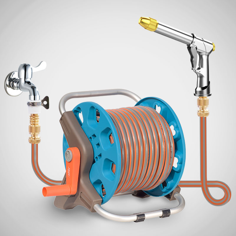 High pressure water gun home car wash water pipe hose nozzle strong flush ground pressurized spray gun head brush car artifact