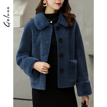 Fur particles one-piece fur coat womens 2020 new lamb hair winter Korean version thickened short sheep shearing coat
